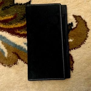 Coach signature black checkbook wallet